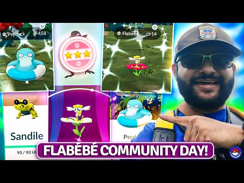 Flabébé Community Day Petalled in Shinies in Rainy Chichester!