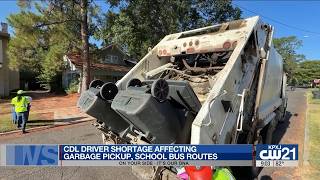 CDL driver shortage affecting Shreveport sanitation, Caddo school bus routes