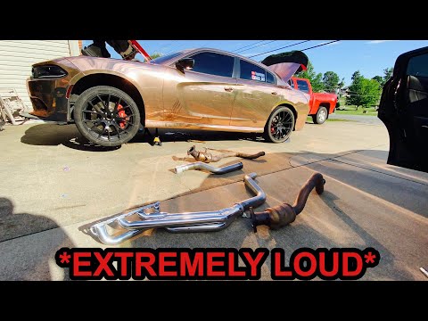 Long Tube Headers & Catless Mid Pipes Installed On My 2015 Dodge Charger *EXTREMELY LOUD*