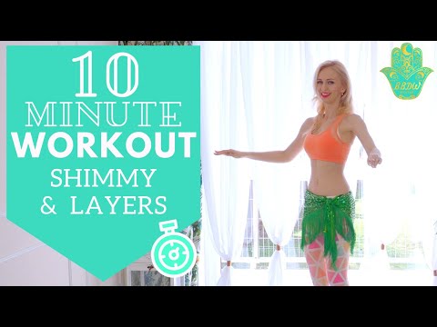 10 Minute Belly Dance Workout with Shimmy and Layers - Best Belly Dance Workout बेली नृत्य