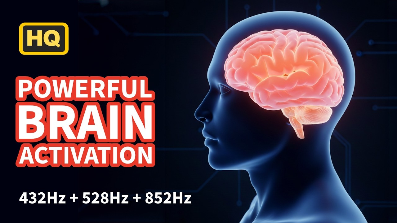 852Hz + 432Hz + 528Hz Activate 100% Brain Potential | Brain Repair ~ Mental Boost | 8 Hours