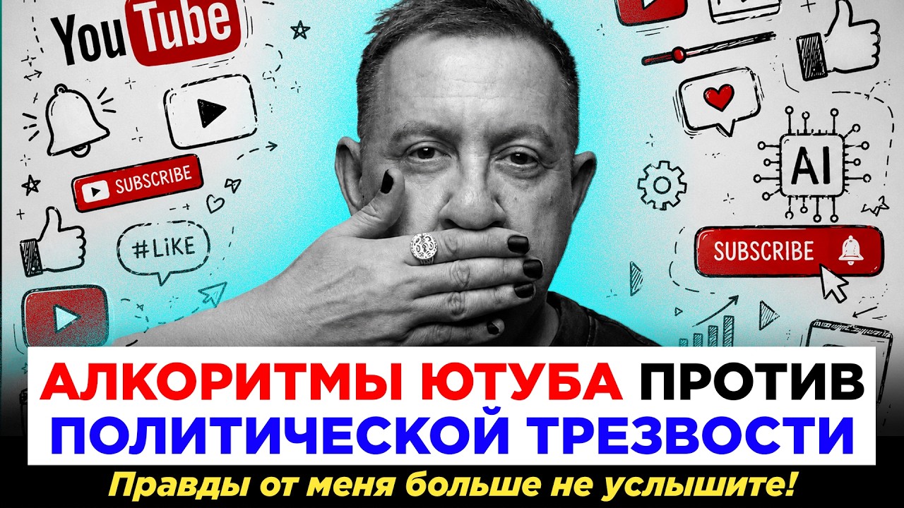 АЛКОРИТМЫ ЮТУБА ПРОТИВ ПОЛИТИЧЕСКОЙ ТРЕЗВОСТИ. Правды от меня больше не усл?