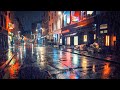 London 2am Rainy Night Walk Empty West End City Streets Ambience ASMR Rain