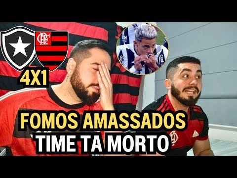 REACT MELHORES MOMENTOS BOTAFOGO 4X1 FLAMENGO - SURRA NO ENGENHÃO E TIME FISICAMENTE MUITO ABAIXO