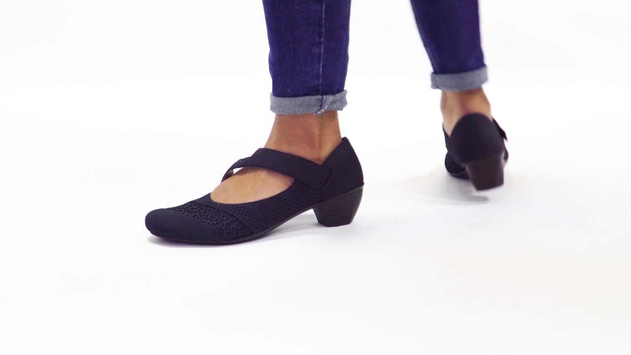 | Shuperb™ Rieker 41743-14 Ladies Touch Fasten Mary Jane Shoes Pacific