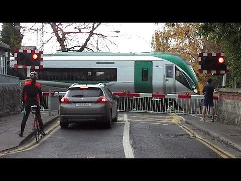 Level Crossing at Sydney Parade, Dublin - IE 22000 Class Intercity Train