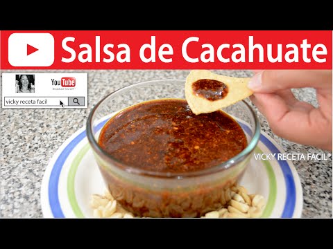 SALSA DE CACAHUATE | #VickyRecetaFacil