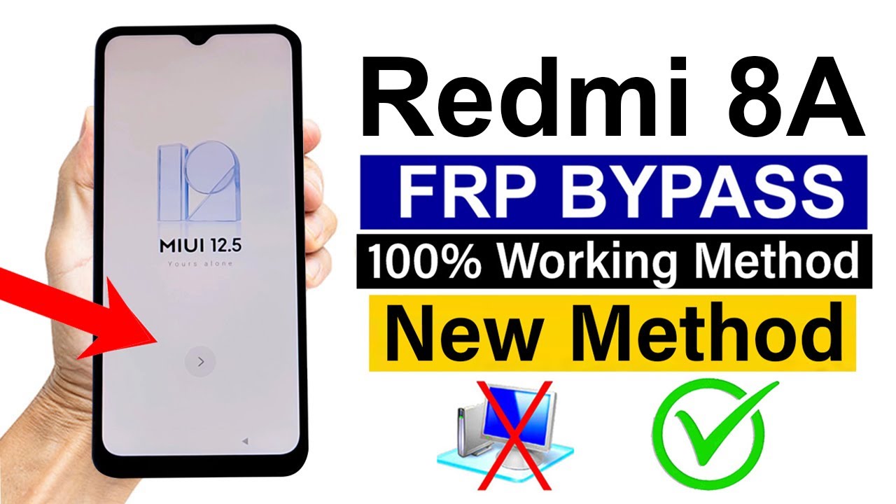 Redmi 8A - GOOGLE/ FRP BYPASS | New Method 100% Work - MIUI 12.5 (Without Pc)
