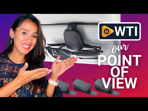 4 Packs Sunglasses Holders for Car Visor - Magnetic Leather Sunglasses Holder and Ticket Card Clip - Car Visor Accessories (4Pcs Black) - WTI product video review