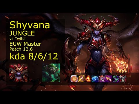 Rank 1 EUW Shyvana Jungle: Shyvana vs Twitch