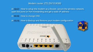 Download the video "ZTE ZXV10 W300 - How to setup as a router, wifi, port forwarding, change DNS, Backup and Restore"