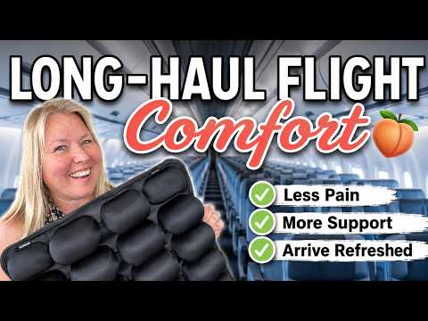 Portable Ultimate Comfort Set for Plane Sleep Kit at Plane Inflatable Travel Pillows Foot Rest Hammock Eye Mask Ear Plugs for Airplane Essentials for Seat Airplane Gadgets for Sleep Comfort (F) video review thumbnail