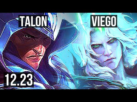 TALON vs VIEGO (MID) | 8 solo kills, Rank 6 Talon, 2.3M mastery, 900+ games | KR Challenger | 12.23