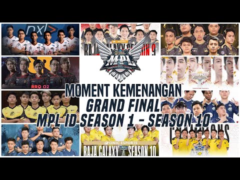 MOMENT OF VICTORY AND LIFTING THE GRAND FINALS CUP OF MPL ID SEASON 1 - SEASON 10 MOBILE LEGENDS ...