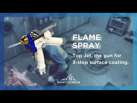 Quick overview of thermal spray process: Stainless steel coating done with Top Jet flame spray gun