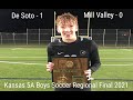 Full Game Video--De Soto (1) v. Mill Valley (0) Kansas 5A Regional Final (I am GK for De Soto--Team in White, GK #99 in Black)