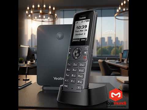 Video do produto Telefone IP Sem Fio Yealink W71P DECT 10 Contas SIP Áudio HD