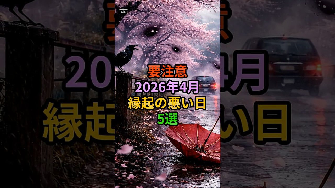 【要注意】2026年4月！縁起の悪い日5選 #スピリチュアル #4月運勢 #要注意日 #shorts