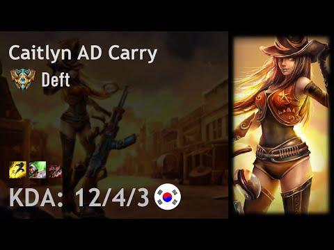 Caitlyn AD Carry vs Ezreal - Deft - KR Challenger Patch 6.18