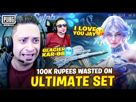WASTED 100,000 RUPEES 😭 WINTER GLOW SYLPH ULTIMATE🔥GLACIER KAR98K❄️PUBG Mobile🔥