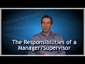 Responsibilities Of A Manager Supervisor