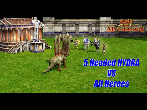 Age of Mythology | 5-Headed Hydra vs All Heroes
