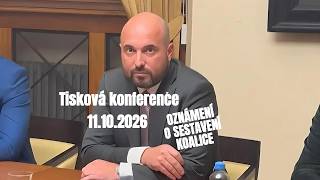 TISKOVÁ KONFERENCE 11.10.2026 - oznámení o složení koalice na plzeňský magistrát