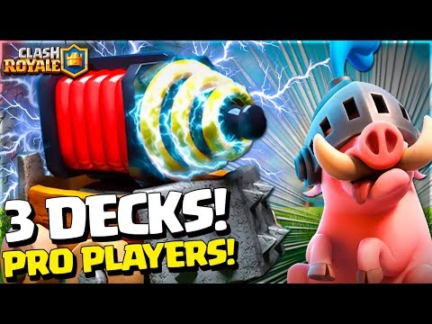 3 DECKS DE PRO PLAYERS PARA GRANDE DESAFIO NO CLASH ROYALE - BRUNO CLASH