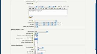 Assignment Settings in Moodle