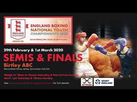 England Boxing National Youth Championships 2020 @ Birtley ABC - FINALS - Ring B