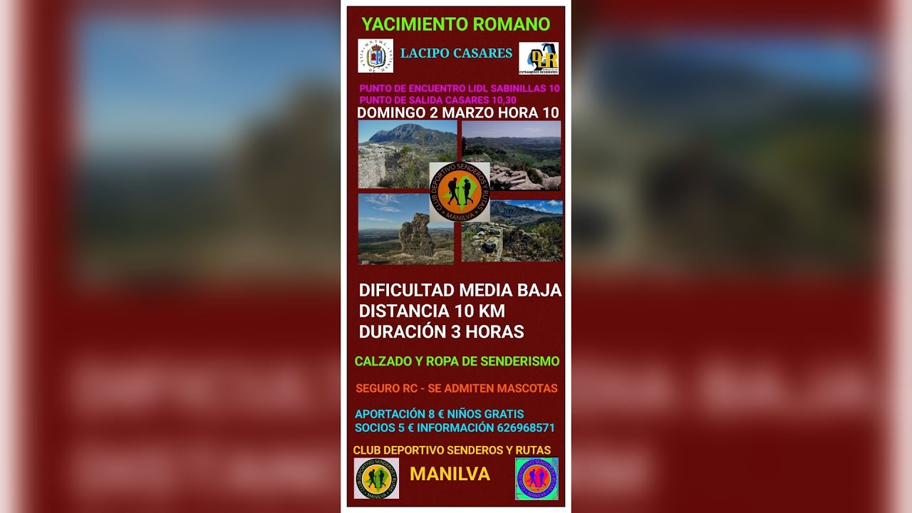 Ruta al yacimiento de Lacipo