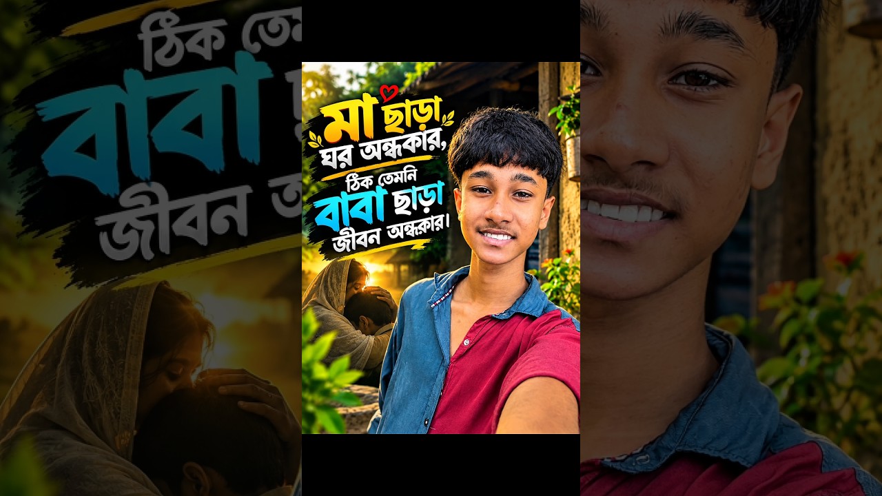 মা ছাড়া যেমন ঘর অন্ধকার, ঠিক তেমনি বাবা ছাড়া জীবন অন্ধকার।🥹💔 #shorts #trending #sadlovestory #maa