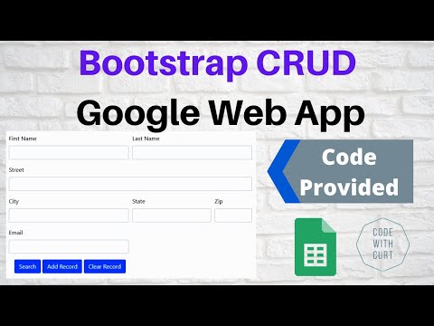 Google Web App - Bootstrap CRUD