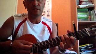 Les Corons-Pierre BACHELET y  la guitare Tuto