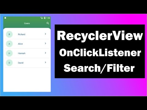 How to Filter a RecyclerView with SearchView - Android Studio Tutorial