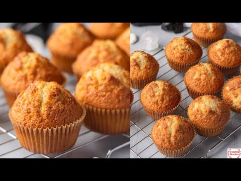 Mix everything and put it in the oven! Plain Vanilla muffin recipe. Super soft & fluffy. Easy Baking