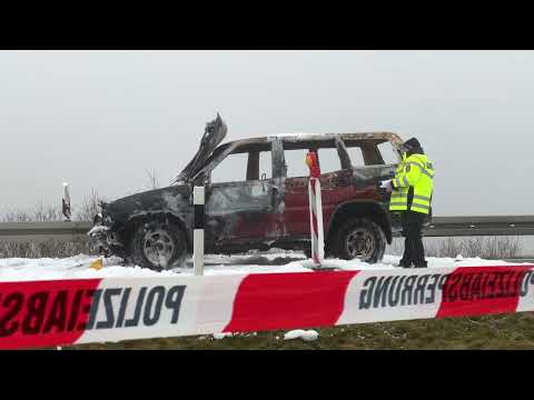 Geldtransport an A20 bei Gützkow überfallen und angezündet