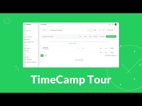 TimeCamp Tour - automatic time tracking software for teams