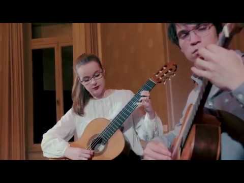 Lucerne Guitar Duo plays Bach Gigue from French Suite No. 6