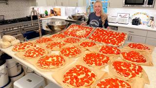 Stocking My Freezer with 25 MASSIVE Homemade Pizzas on a Budget for My Family of 10