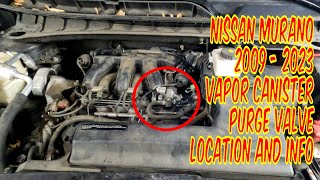 Nissan Murano Vapor Canister Purge Valve Location on 2009-2023 | Symptoms & Codes Explained