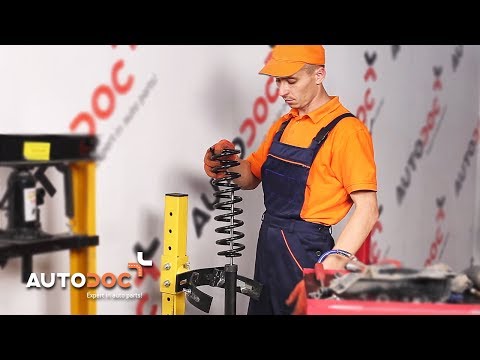 How to change rear springs AUDI 80 B4 TUTORIAL AUTODOC