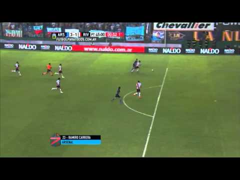Gol de Carrera. Arsenal 3 - River 1. Fecha 5. Primera División 2015. FPT