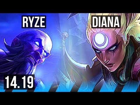 RYZE vs DIANA (MID) | 11/3/9, Rank 10 Ryze, Dominating | EUW Master | 14.19