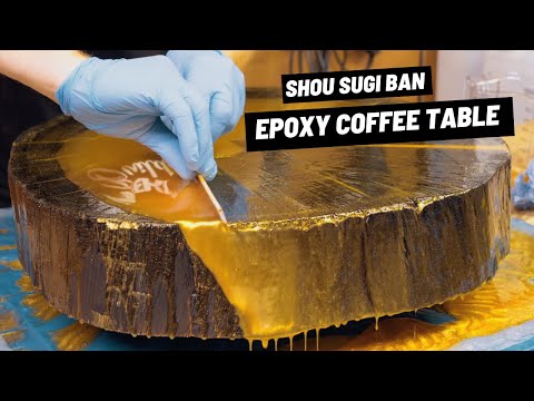 EPOXY COFFEE TABLE SHOU SUGI BAN