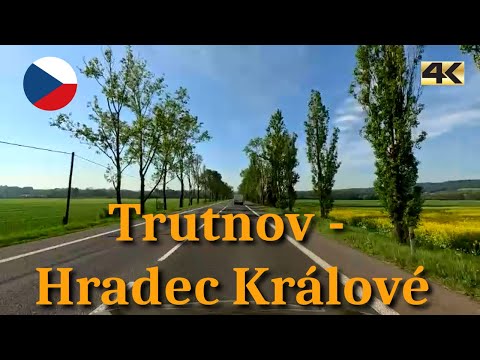 Driving from Trutnov to Hradec Králové in Czech Republic | spring 2024 | 4K