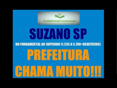 CONCURSO PÚBLICO PREFEITURA SUZANO SP TODOS NÍVEIS FICHA SIMULADÃO CEDOBITSNET CURSO APOSTILAS