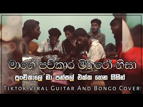 මාගේ පවුකාර මිතුරෝ නිසා | Mage Pawukara Mithuro Nisa Viral Guitar And Bongo Cover "punchi kale ma "