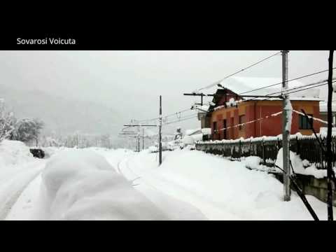 Plug trains and passenger trains and the Snow Storm-Awesome Powerful Train plow 2016