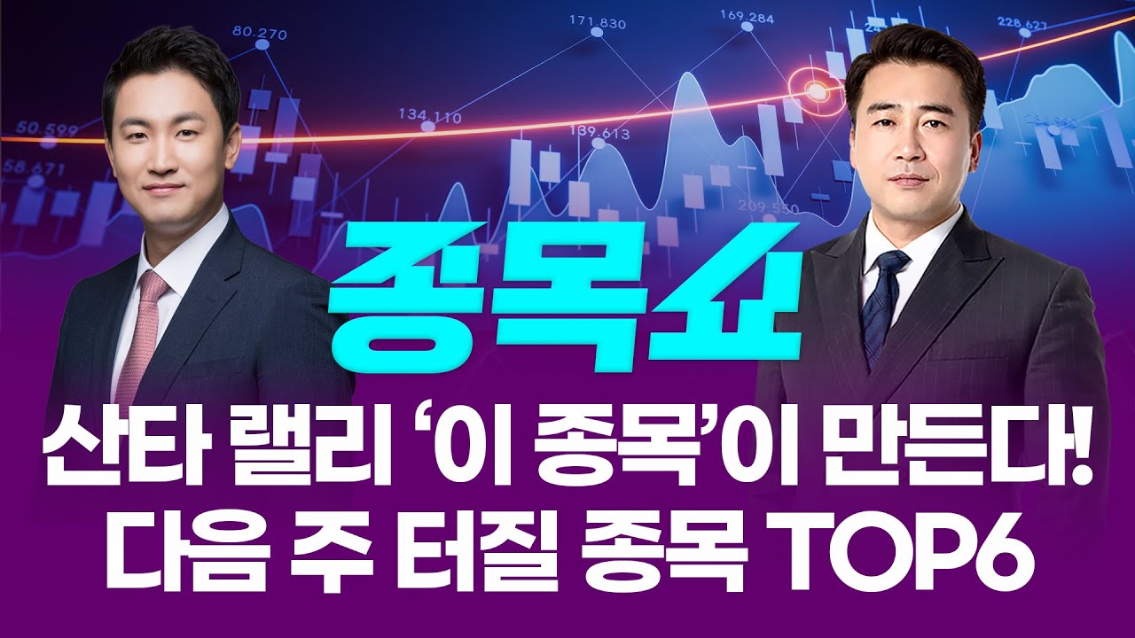 산타 랠리는 이 종목이 만든다! 다음 주 터질 종목 TOP6ㅣ 종목쇼 ㅣ